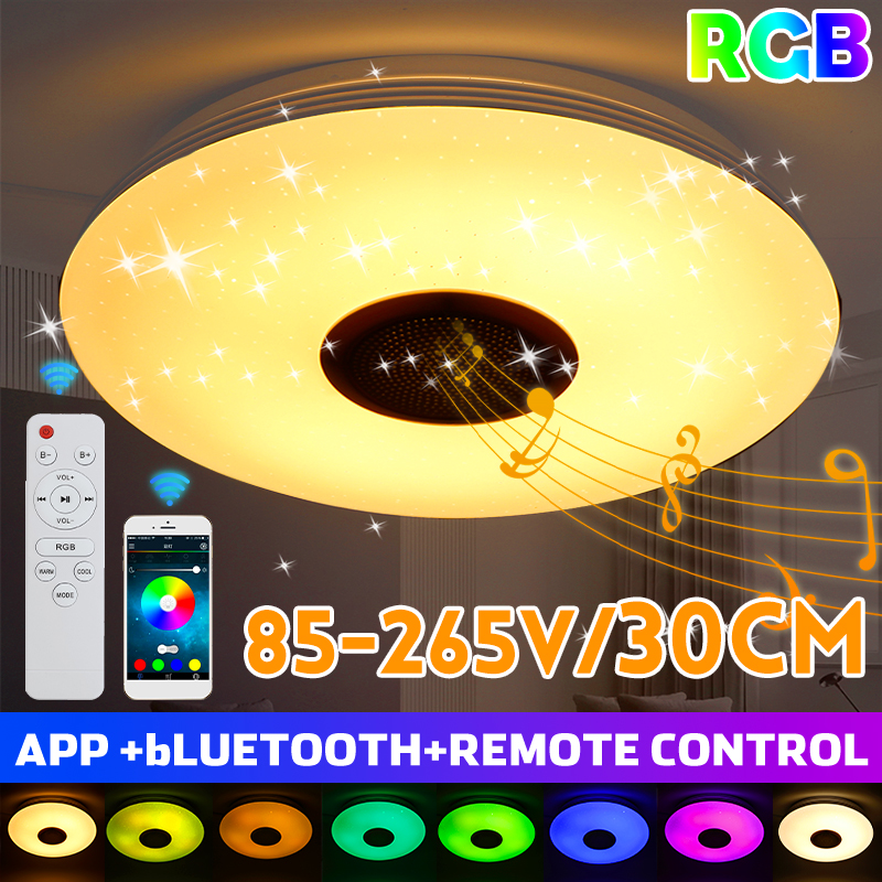 85-265V-30CM-LED-Ceiling-Light-RGB-bluetooth-Music-Dimmable-Lamp-APP--Remote-Controller-1829546-1