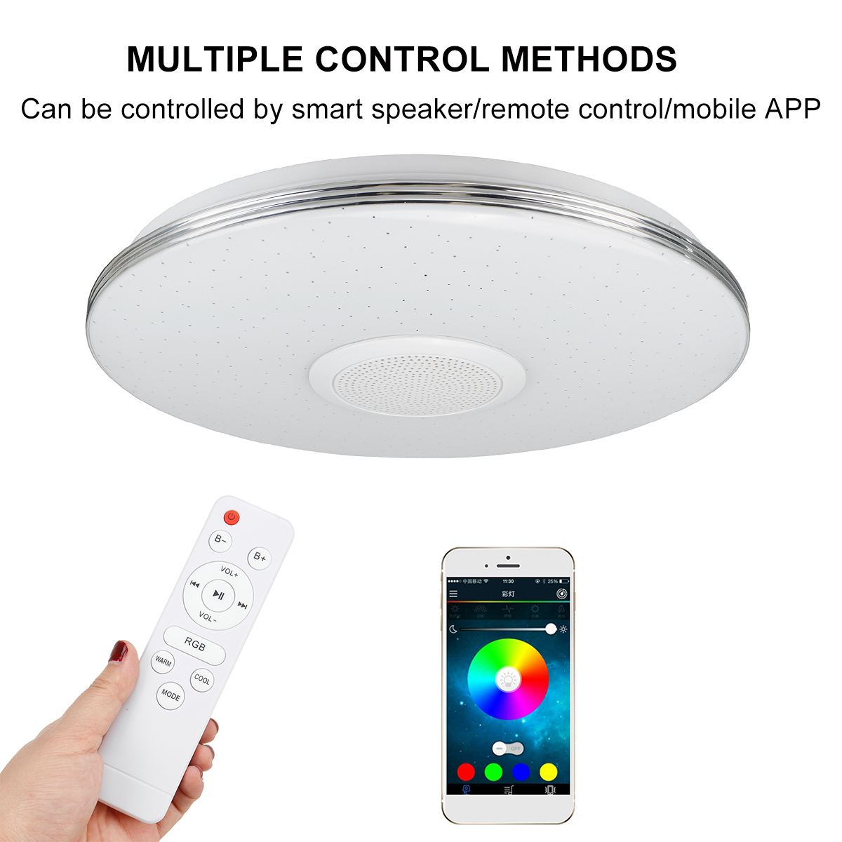 85-265V-30CM-LED-Ceiling-Light-RGB-bluetooth-Music-Dimmable-Lamp-APP--Remote-Controller-1829546-2