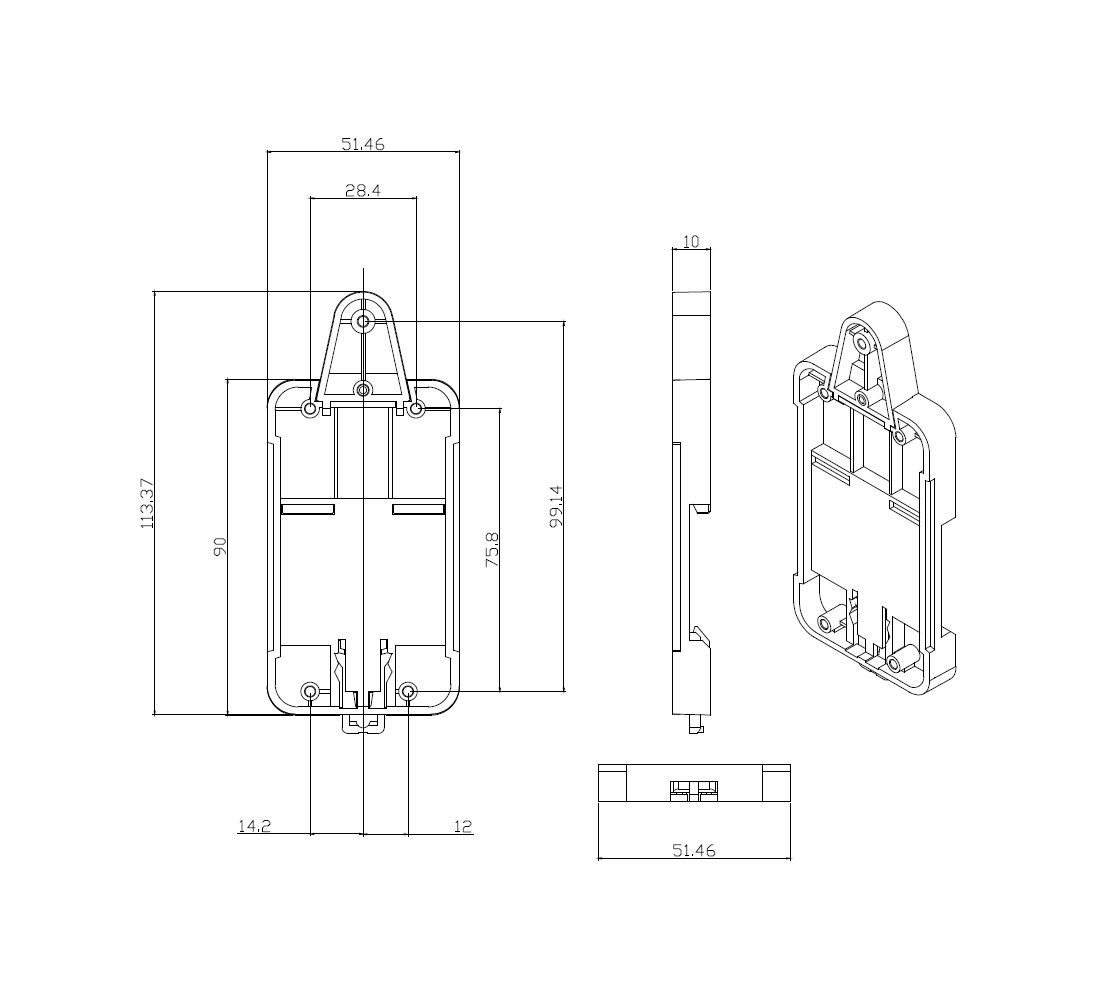 5Pcs-SONOFFreg-DR-DIN-Rail-Tray-Adjustable-Mounted-Rail-Case-Holder-Solution-Module-1279200-8