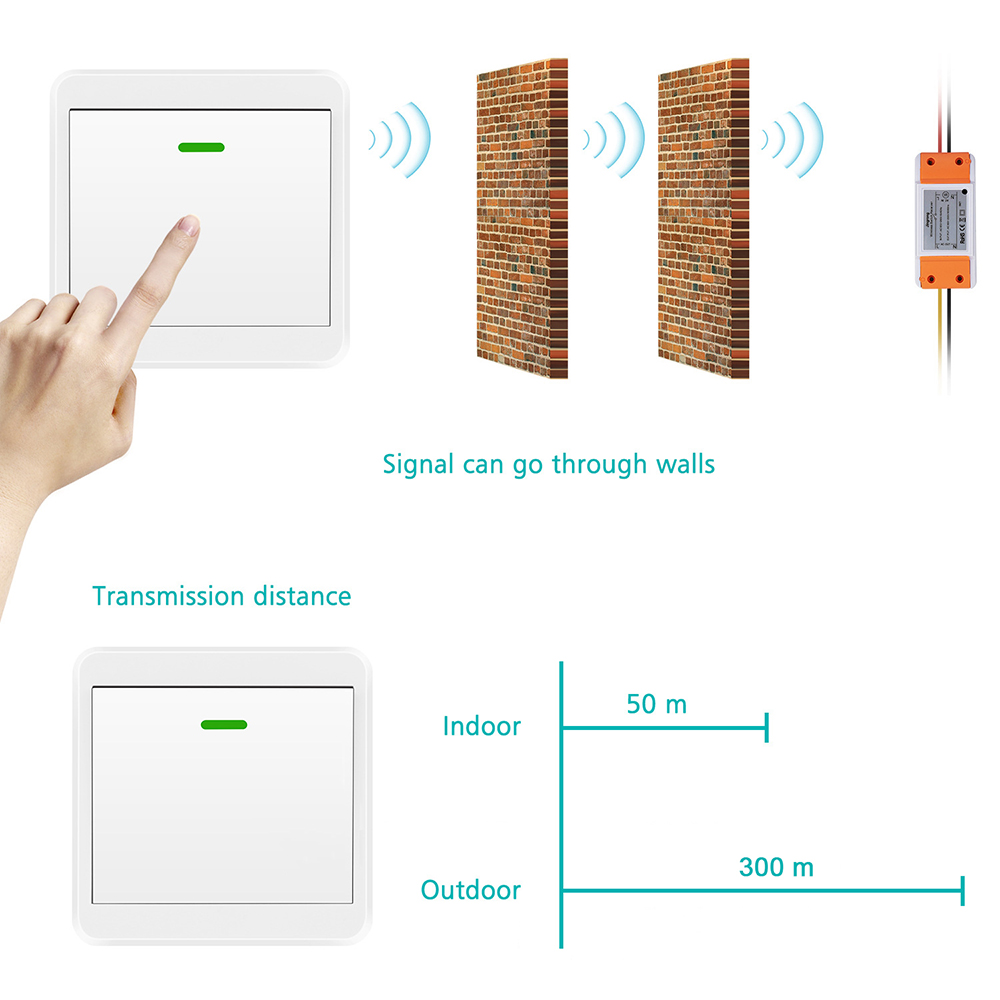 Bakeey-433Mhz-315Mhz-RF-Wireless-Switch-1-Gang-Light-Switch-Transmitter-Smart-Home-Wall-Panel-1568033-1