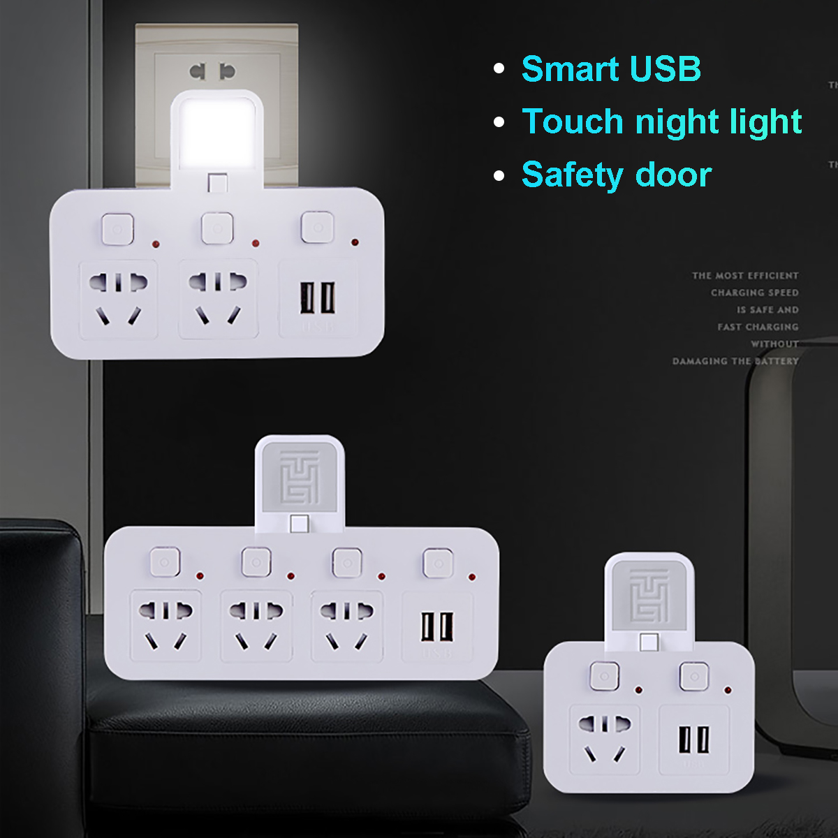 Bakeey-LED-USB-Wall-Charger-with-2-USB-Charging-Ports-Wall-Mount-Charging-Center-Adapter-for-iPhone--1778447-7