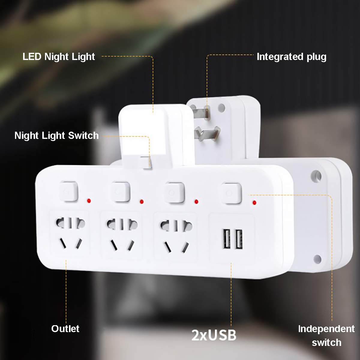 Bakeey-LED-USB-Wall-Charger-with-2-USB-Charging-Ports-Wall-Mount-Charging-Center-Adapter-for-iPhone--1778447-8