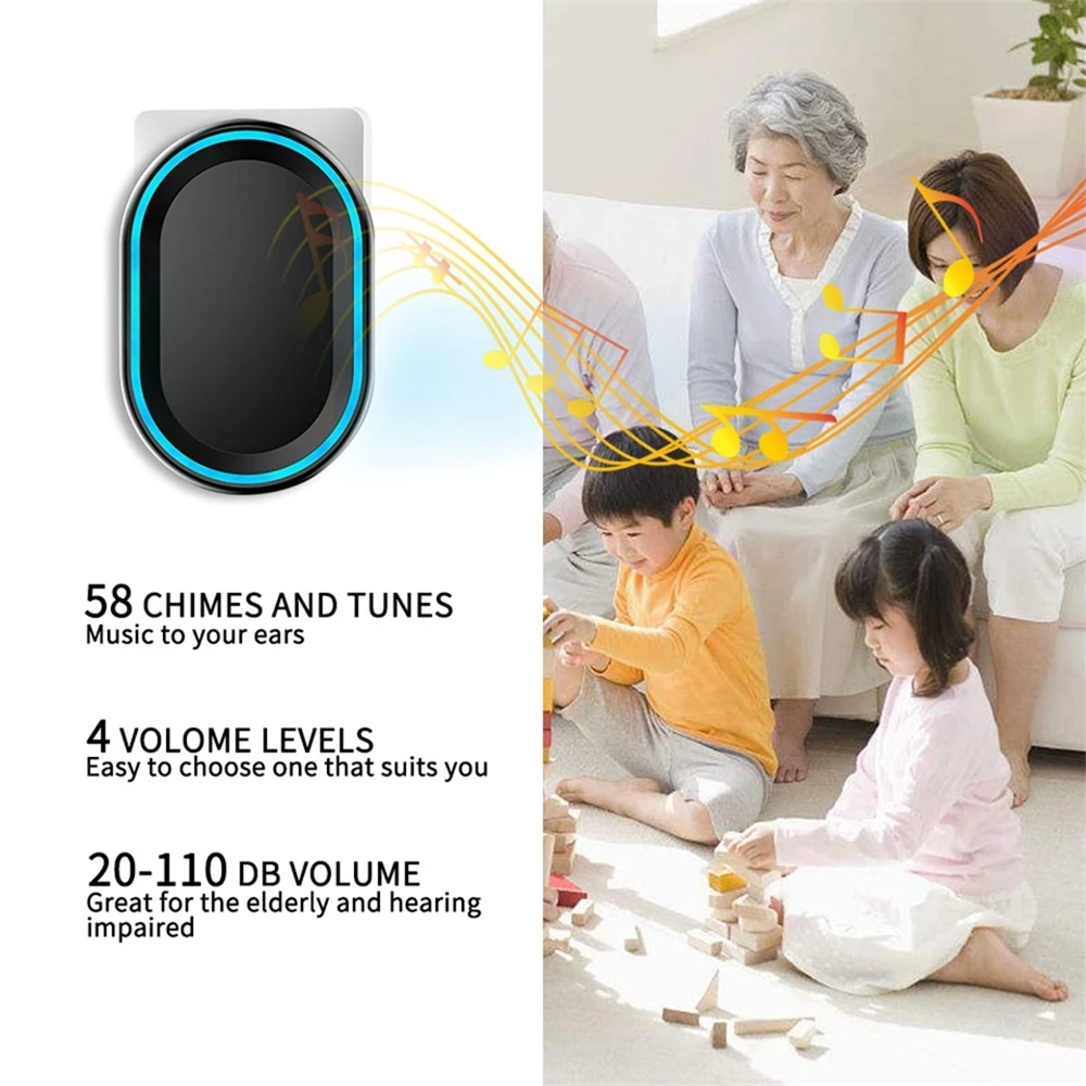 CACAZI-A80-Wireless-Doorbell-300M-Remote-Waterproof-Door-Ring-Bell-60-Chimes-5-Volume-0-110DB-US-EU--1838410-7