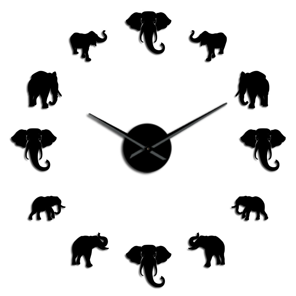 Jungle-Animals-Elephant-DIY-Large-Wall-Clock-Home-Decor-Modern-Design-Mirror-Effect-Giant-Frameless--1587063-2