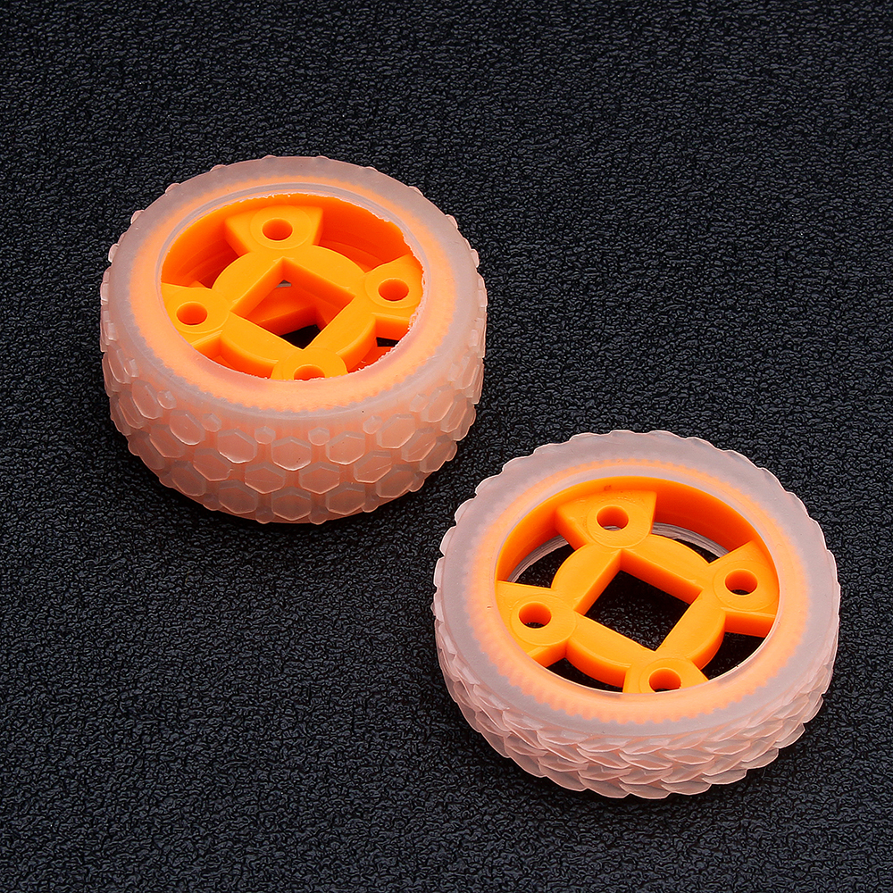 4712mm4721mm-64T-Transparent-Tire-Orange-Rubber-Wheel-for-Smart-Robot-Chassis-Car-1392265-2