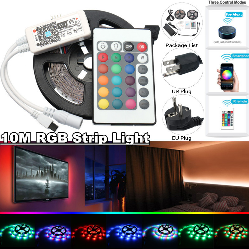 DC12V-25M-Non-waterproof-SMD2835-Smart-WIFI-Alexa-Google-Home-Control-Flexible-RGB-LED-Strip-Light-1280807-1