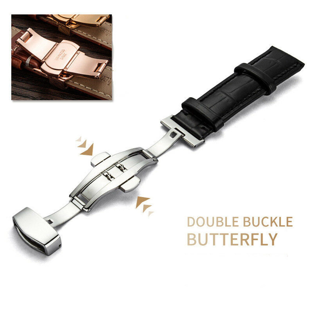 22MM-Genuine-Leather-Watch-Band-Strap-Kit-Butterfly-Buckle-Deployment-Clasp-1658487-4