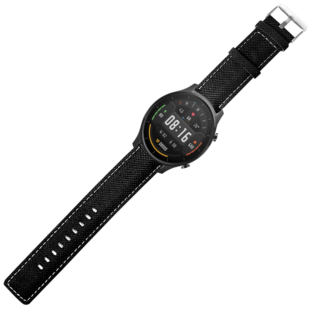 Bakeey-22mm-Canvas-Leather-Smart-Watch-Band-Replacement-Strap-For-Xiaomi-Watch-Color-Non-original-1652529-2