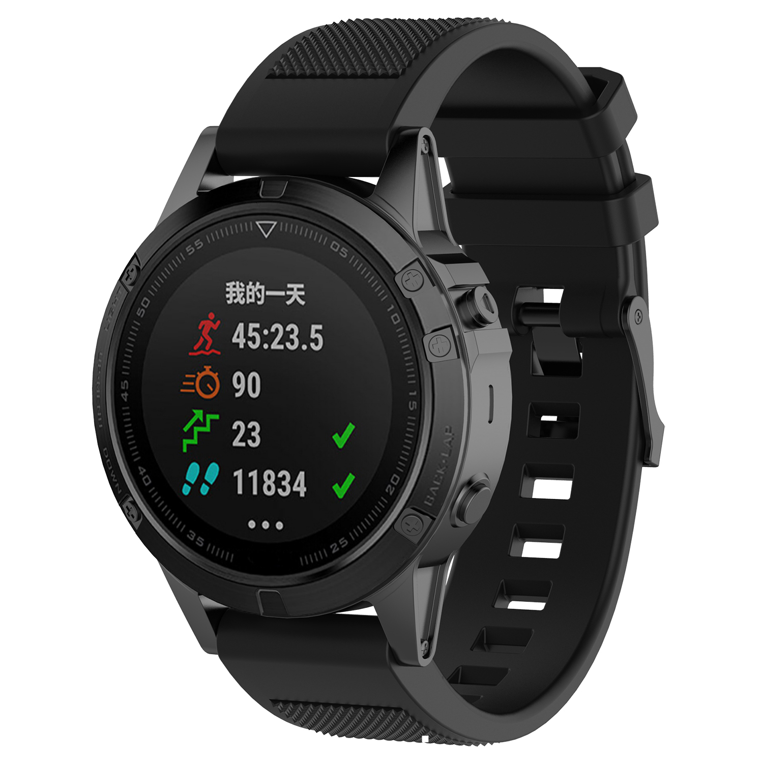 Bakeey-22mm-Quick-Release-Textured-Silicone-Replacement-Strap-Smart-Watch-Band-For-Garmin-Forerunner-1814098-11