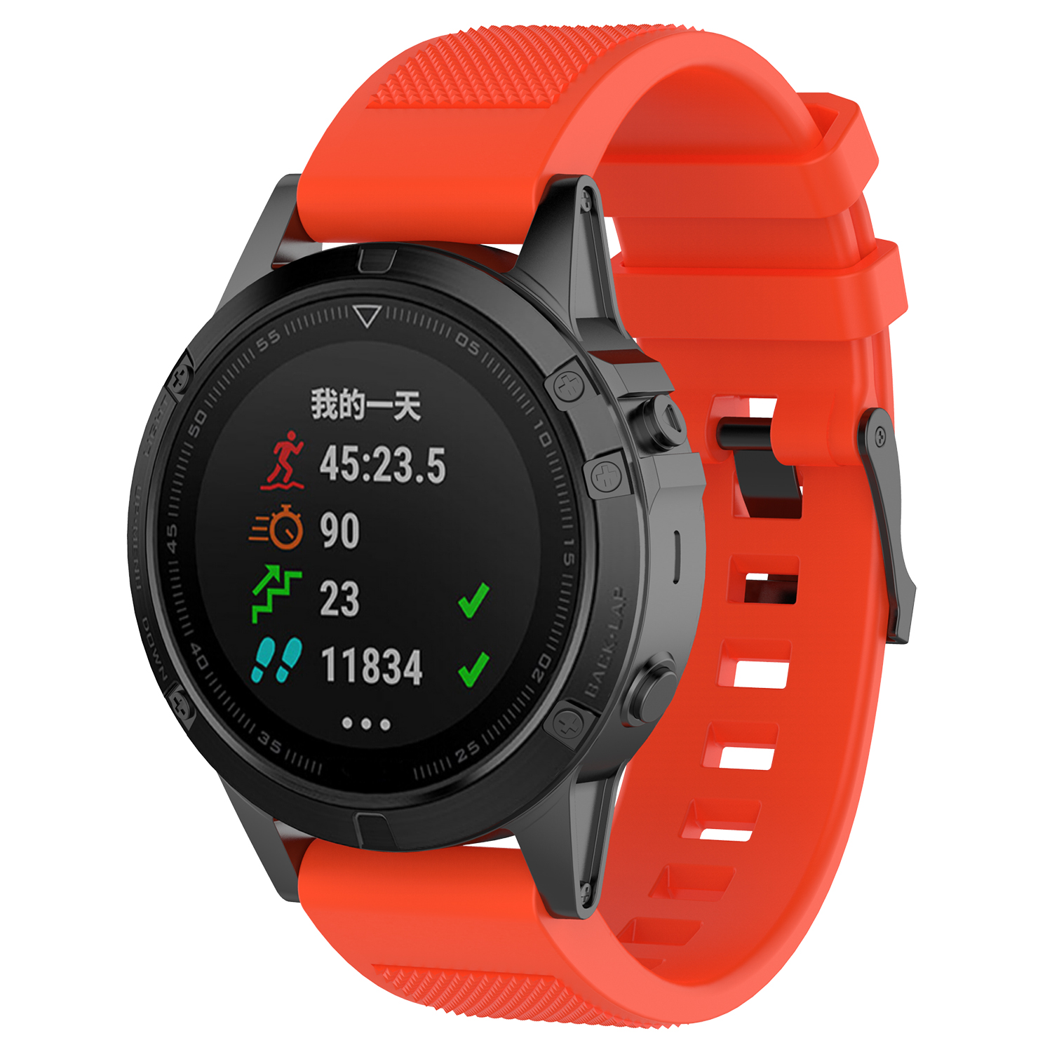 Bakeey-22mm-Quick-Release-Textured-Silicone-Replacement-Strap-Smart-Watch-Band-For-Garmin-Forerunner-1814098-8