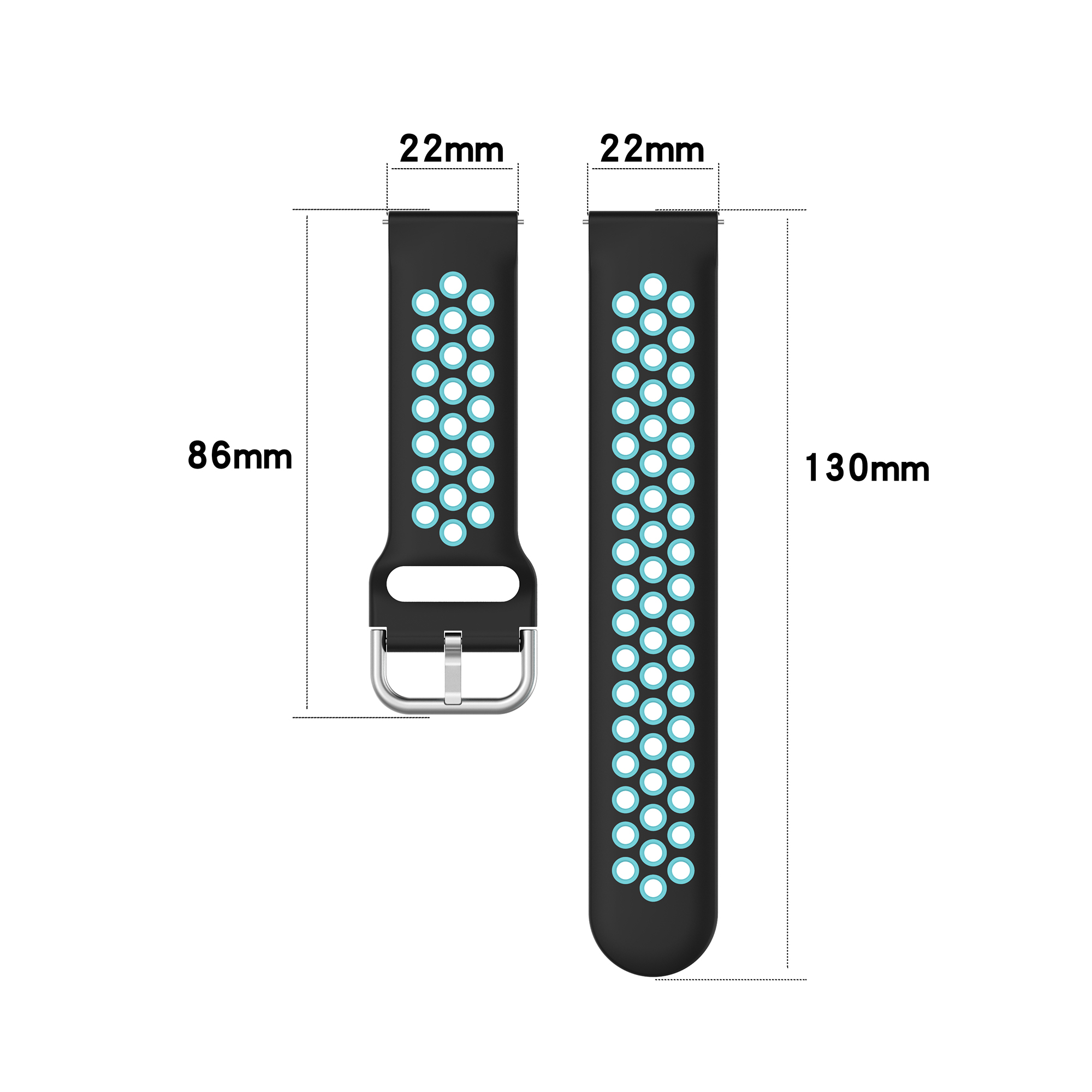 Bakeey-22mm-Silicone-Sports-Two-color-Replacement-Strap-Smart-Watch-Band-For-Huawei-Watch-GT2-PRO-1768638-4