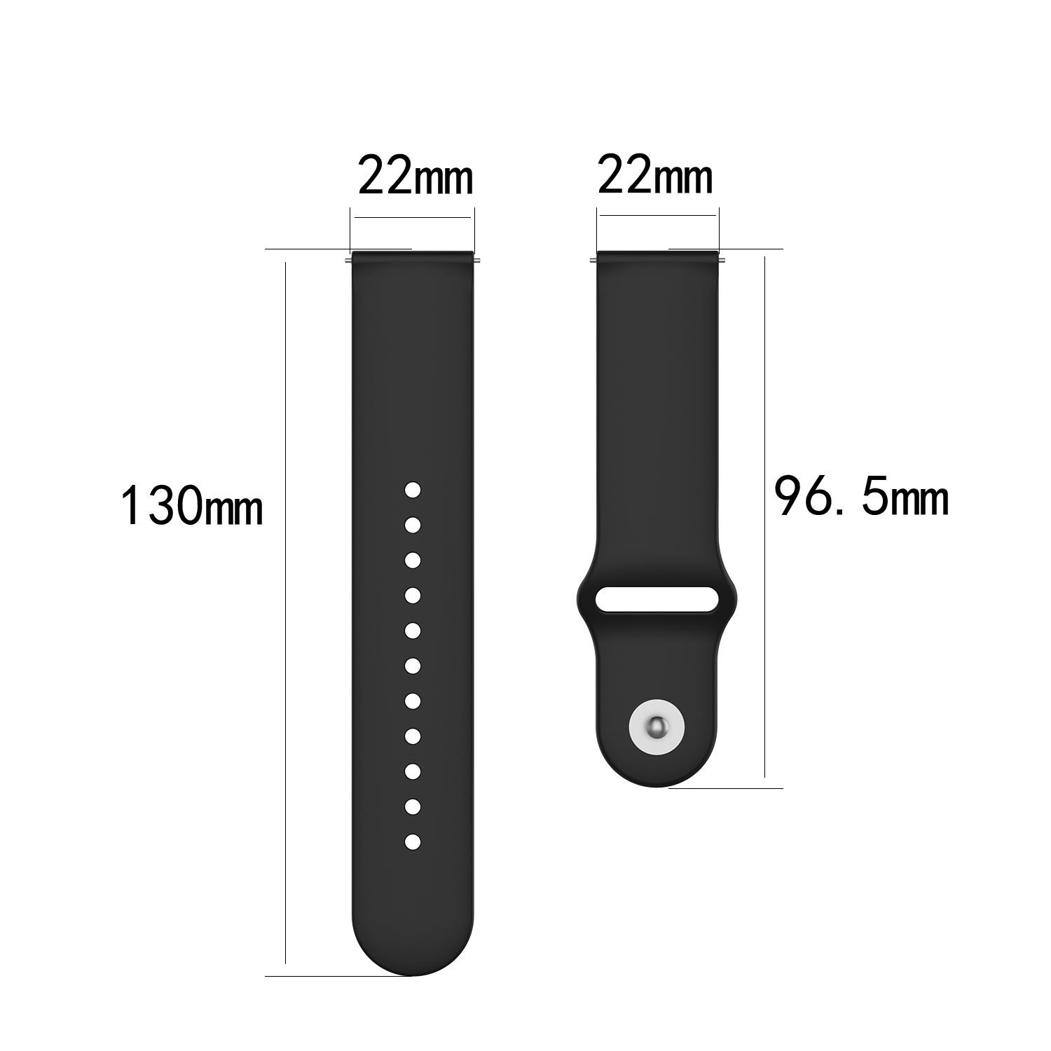 Bakeey-22mm-Solid-Color-SLR-Buckle-Silicone-Replacement-Strap-Smart-Watch-Band-For-Samsung-Galaxy-Wa-1814092-3