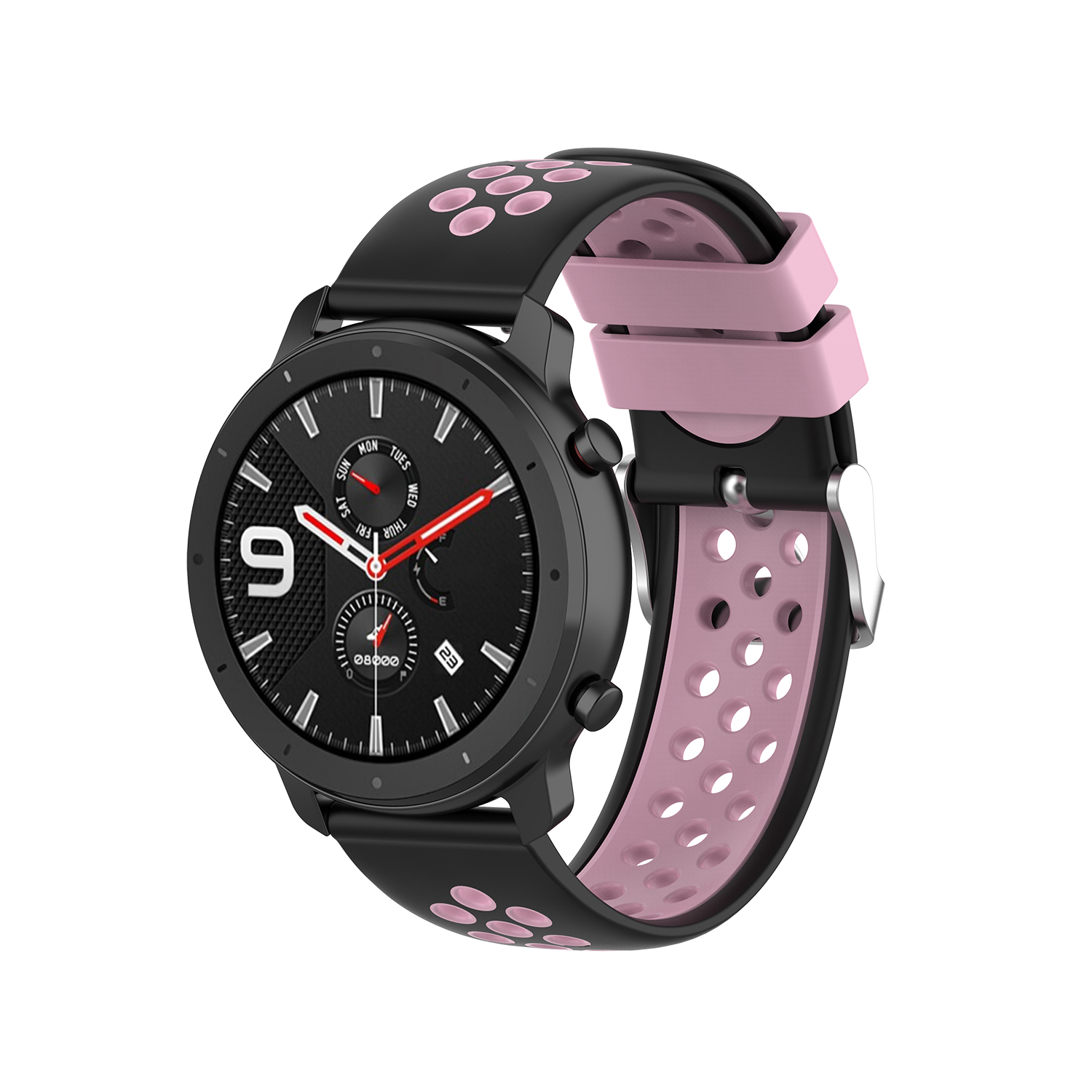 Bakeey-22mm-Two-color-Buckle-Strap-Stoma-Silicone-Replacement-Strap-For-Amazfit-GTR-47MM-1814094-18