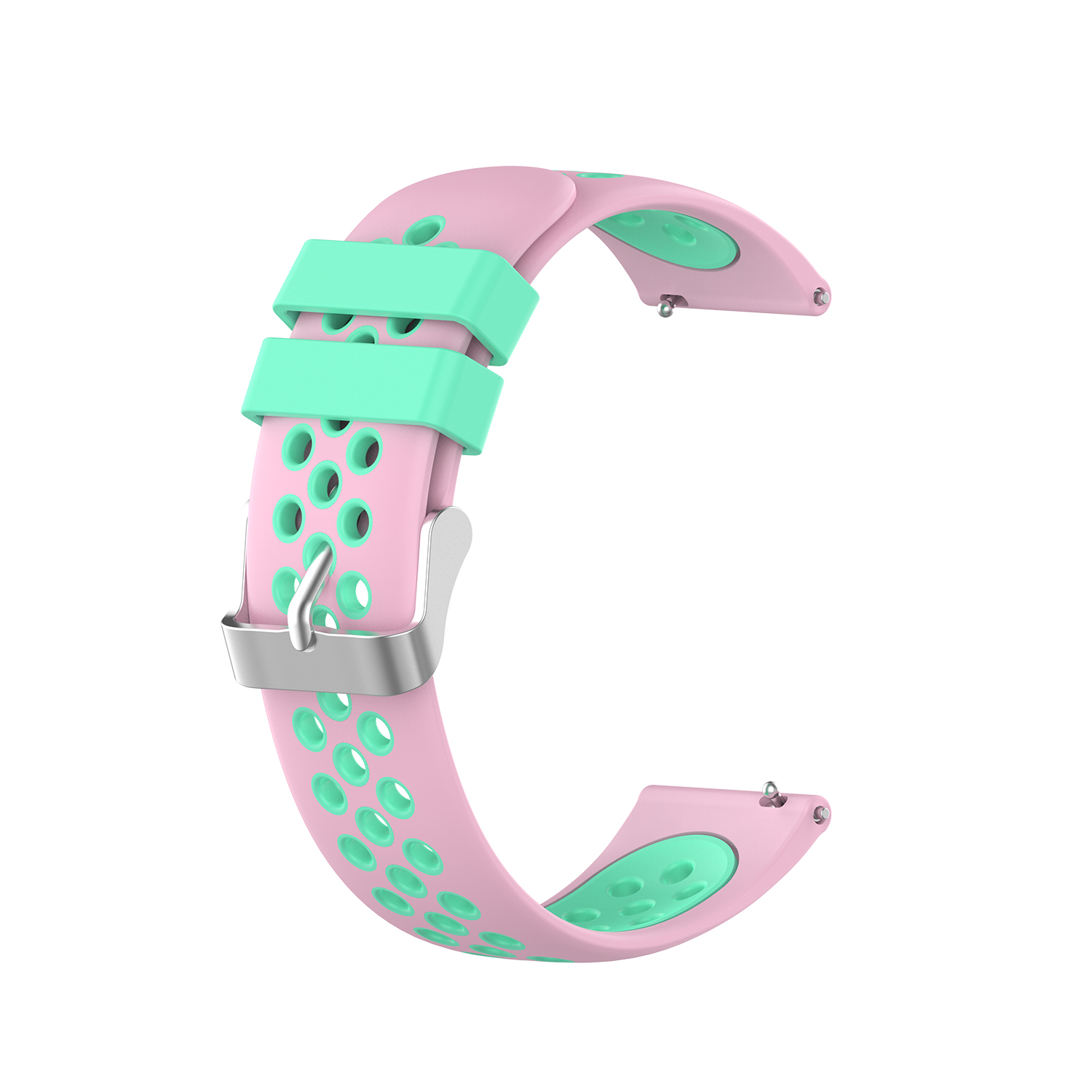 Bakeey-22mm-Two-color-Buckle-Strap-Stoma-Silicone-Replacement-Strap-For-Amazfit-GTR-47MM-1814094-4