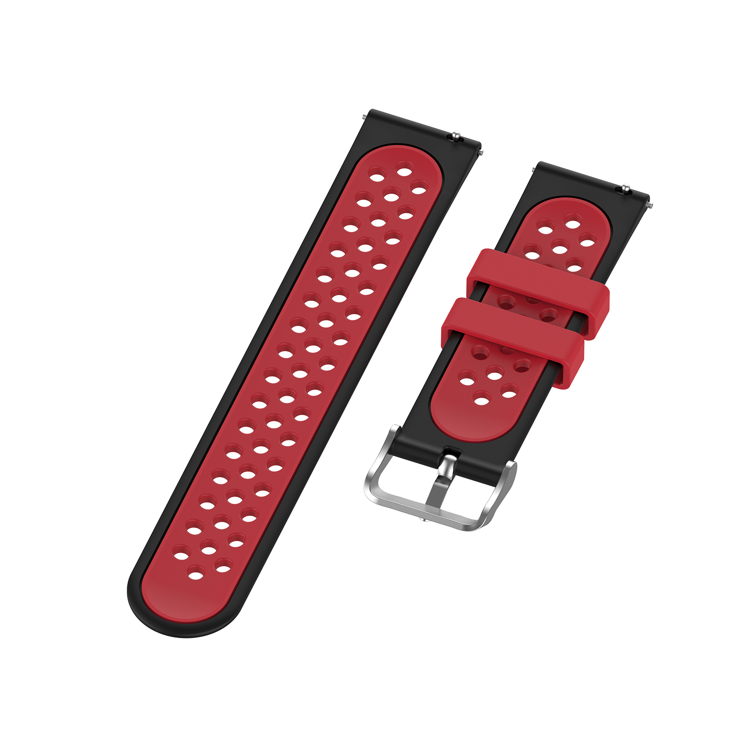 Bakeey-22mm-Two-color-Buckle-Strap-Stoma-Silicone-Replacement-Strap-For-Amazfit-GTR-47MM-1814094-8
