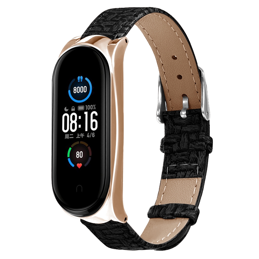 Bakeey-Buckle-Metal-Shell-Braided-Pattern-Belt-Watch-Band-Watch-Strap-for-Xiaomi-Miband-5-Miband-5-N-1719482-11