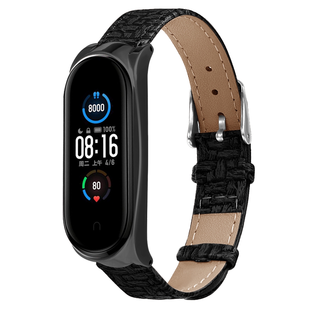 Bakeey-Buckle-Metal-Shell-Braided-Pattern-Belt-Watch-Band-Watch-Strap-for-Xiaomi-Miband-5-Miband-5-N-1719482-3