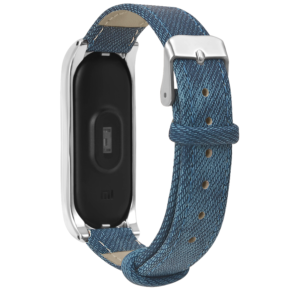 Bakeey-Buckle-Style-Denim-Pattern-Retro-Replacement-Leather-Strap-Smart-Watch-Band-For-Xiaomi-Mi-Ban-1719237-12