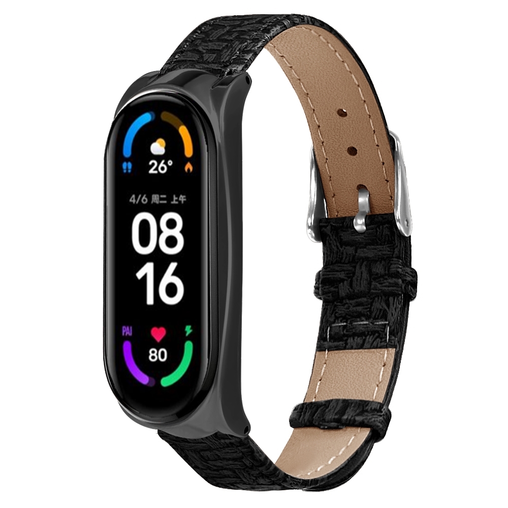 Bakeey-Business-Weave-Textured-PU-Leather-Watch-Band-Strap-Replacement-for-Xiaomi-Mi-Band-6--Mi-Band-1838364-3