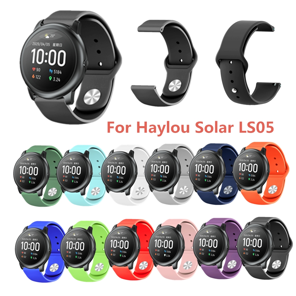 Bakeey-Colorful-Reverse-Buckle-Silicone-Replacement-Watch-Strap-for-Haylou-Solar-LS05-Smart-Watch-1724916-1