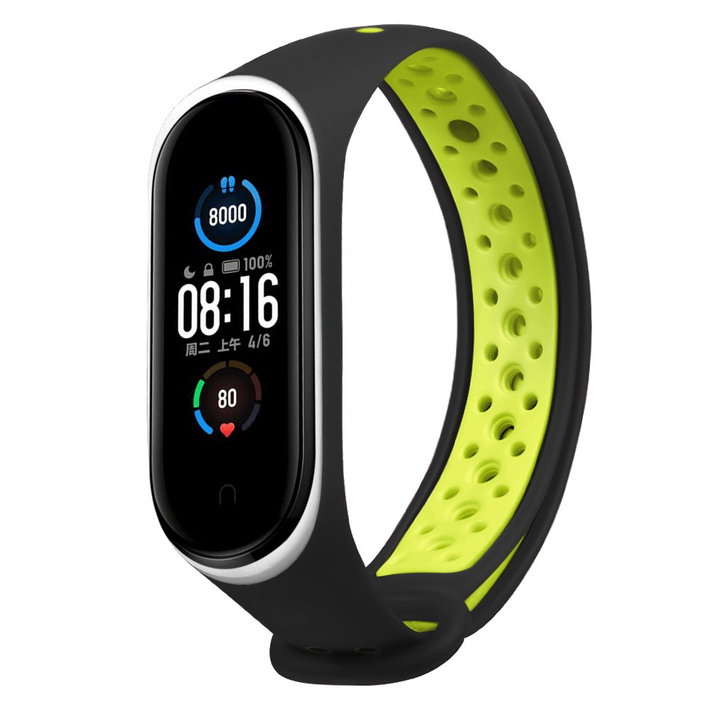 Bakeey-Double-Color-Silicone-Watch-Strap-for-Xiaomi-mi-band-5-Smart-Watch-Non-original-1700230-8