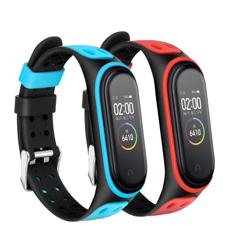 Bakeey-Dual-Color-Silicone-Watch-Band-Watch-Strap-Replacement-for-Xiaomi-Miband-5-Non-original-1712528-3