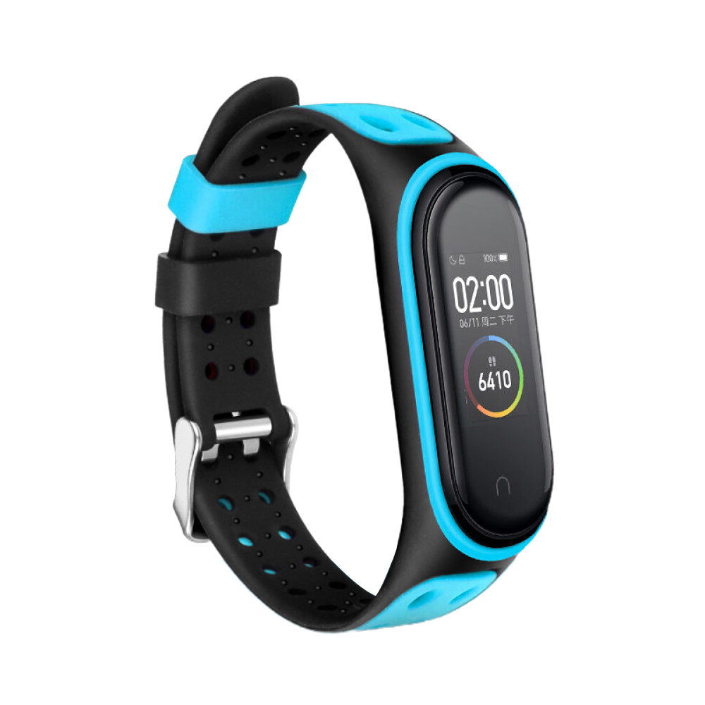 Bakeey-Dual-Color-Silicone-Watch-Band-Watch-Strap-Replacement-for-Xiaomi-Miband-5-Non-original-1712528-8