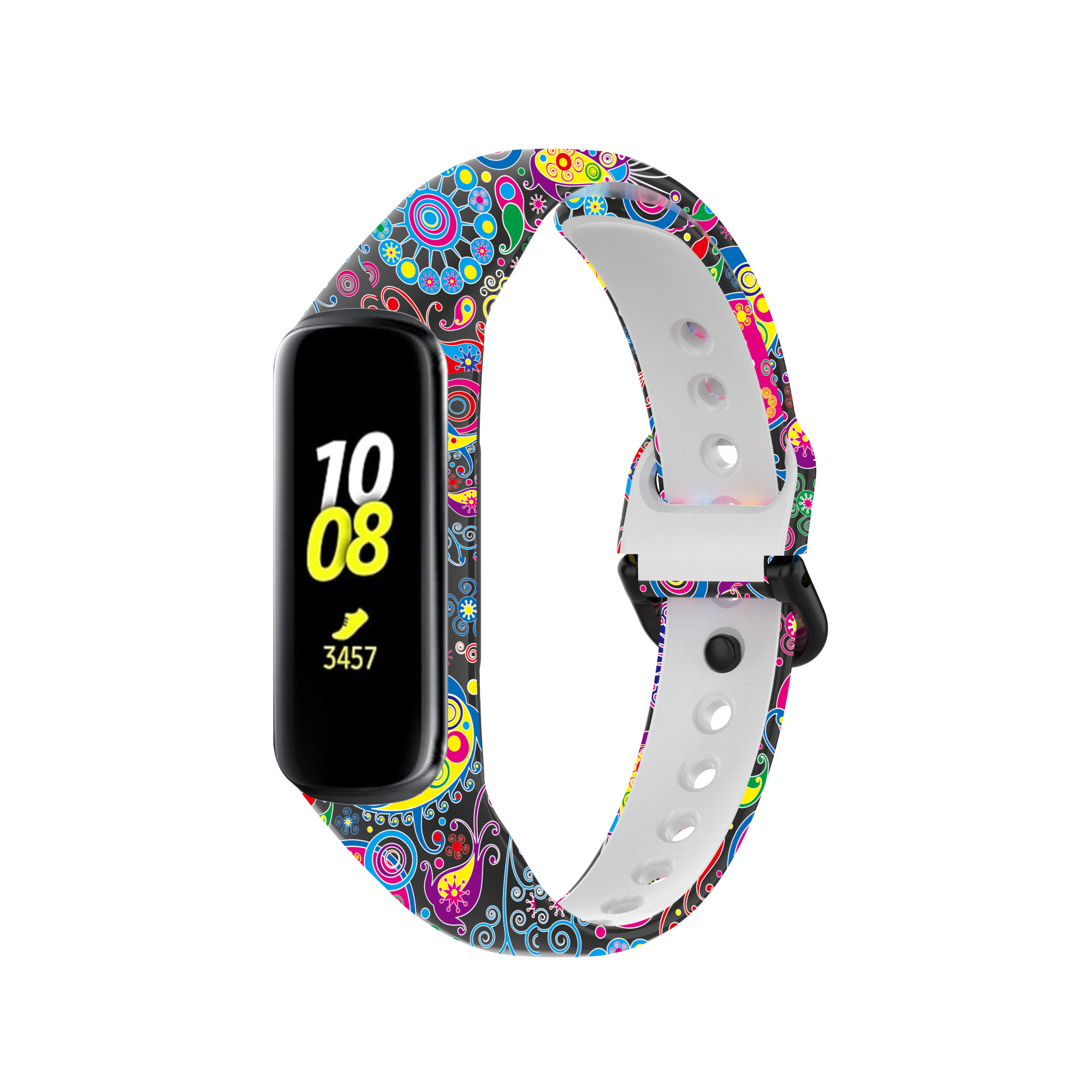 Bakeey-Printed-Pattern-Stainless-Steel-Buckle-Smart-watch-Band-Replacement-Strap-For-Samsung-Galaxy--1806217-12