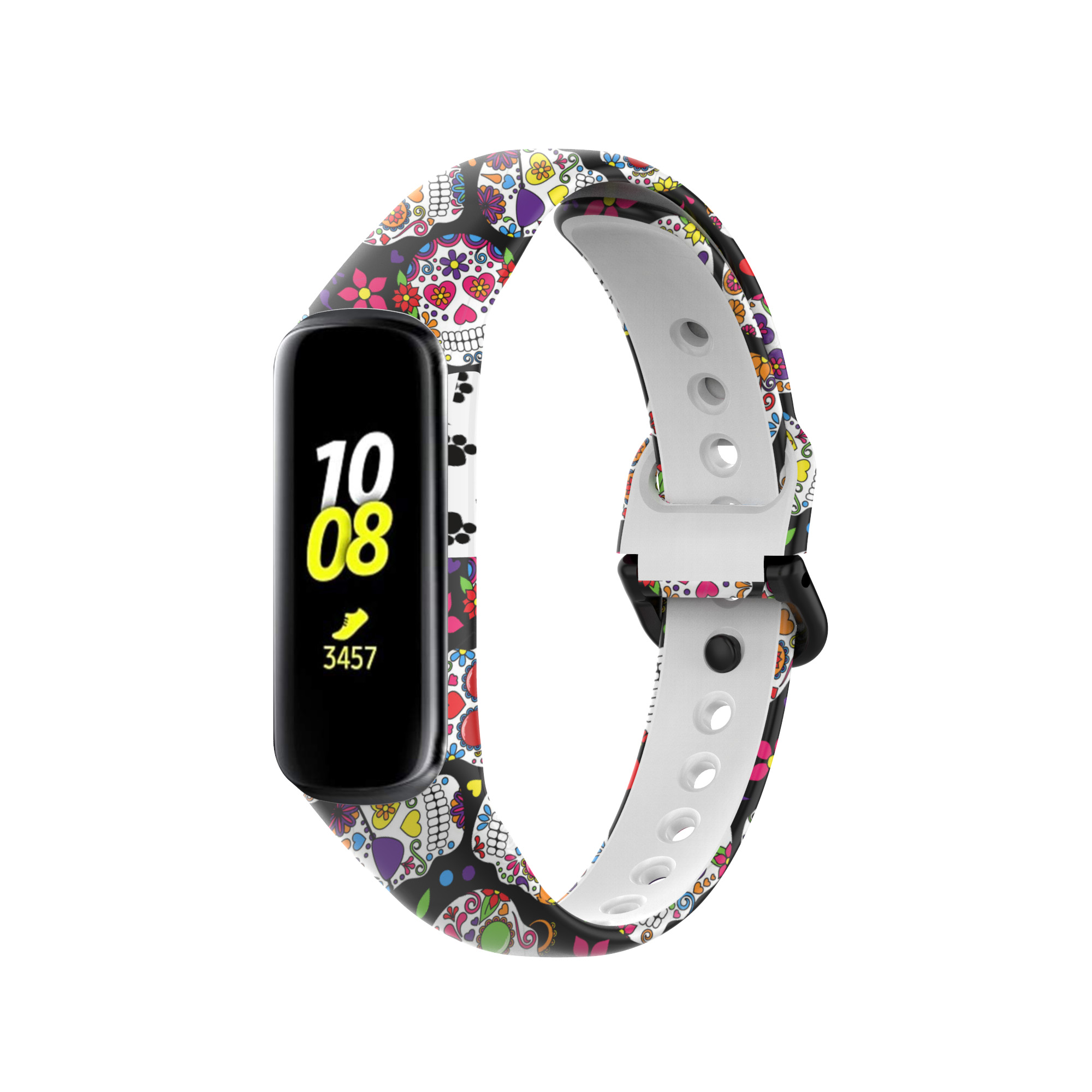 Bakeey-Printed-Pattern-Stainless-Steel-Buckle-Smart-watch-Band-Replacement-Strap-For-Samsung-Galaxy--1806217-29