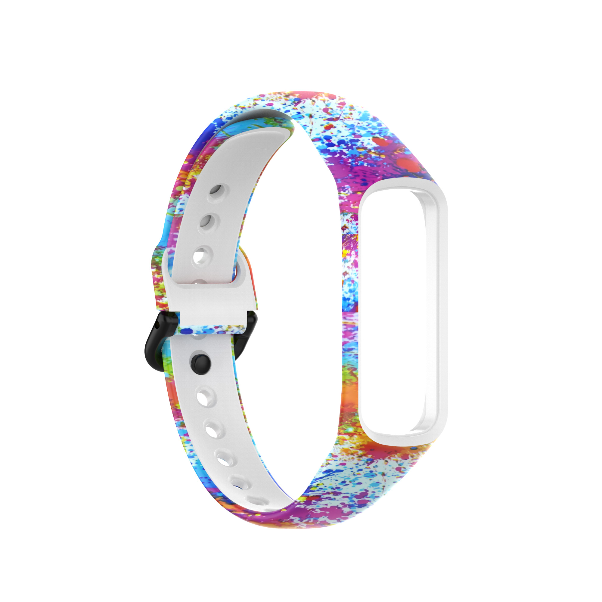 Bakeey-Printed-Pattern-Stainless-Steel-Buckle-Smart-watch-Band-Replacement-Strap-For-Samsung-Galaxy--1806217-4