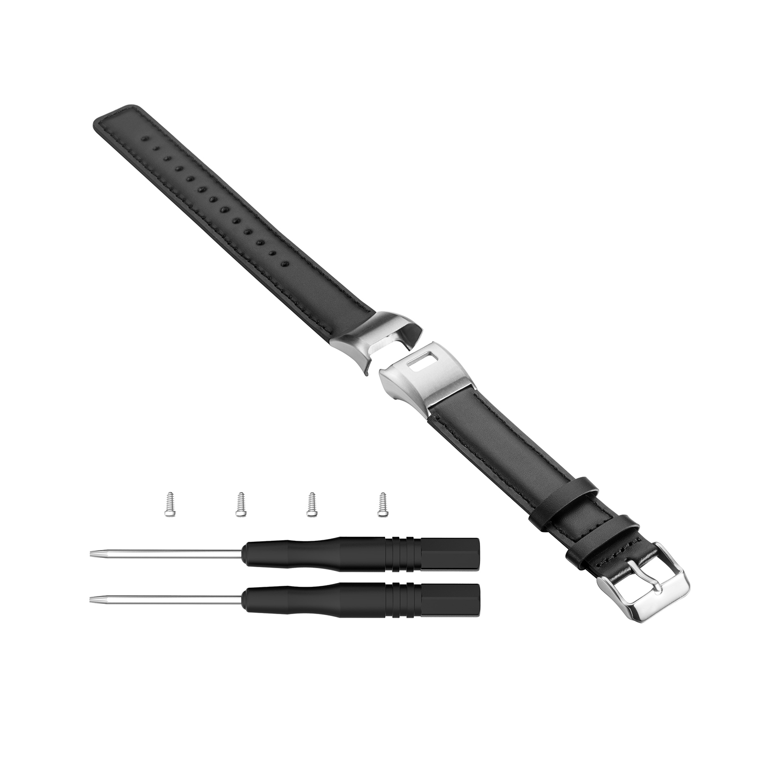 Bakeey-Retro-Metal-Buckle-Leather-Strap-Smart-Watch-Band-For-Garmin-Vivosmart-HR-1739351-3