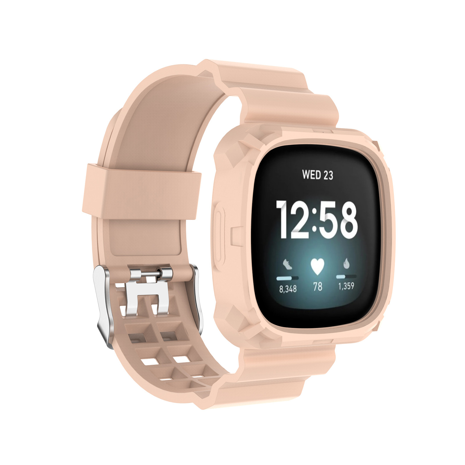 Bakeey-Silicone-Watch-Strap-Watch-Cover-Case-for-Fitbit-Versa-3-Sense-Watch-1762833-5