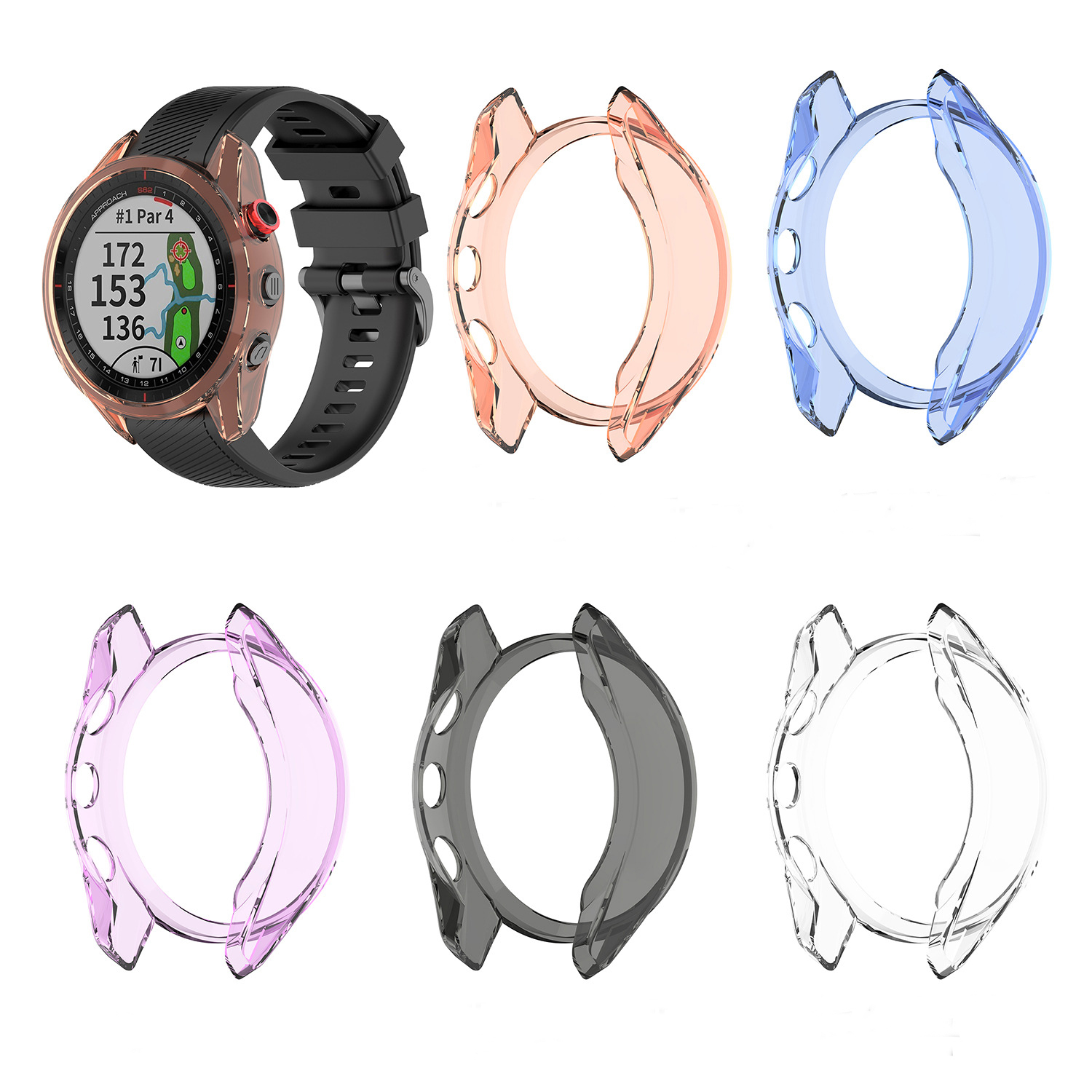 Bakeey-Transparent-TPU-Watch-Case-Protector-Watch-Cover-For-Garmin-Approach-S62-1696300-1