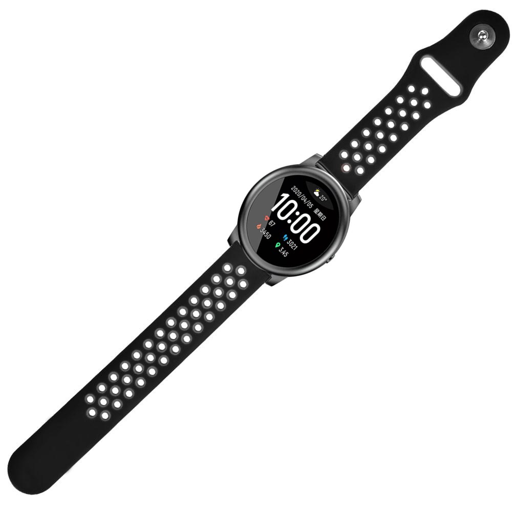 DUX-DUCIS-22mm-Two-color-Porosity-Silicone-Reverse-Buckle-Strap-Smart-Watch-Band-For-Xiaomi-Haylou-S-1705560-7