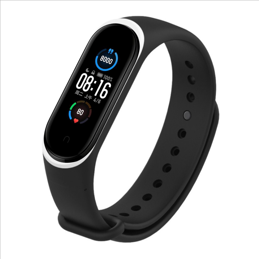 Deffrun-Dual-Color-Silicone-Watch-Band-Replacement-Watch-Strap-for-Xiaomi-mi-band-5-Non-original-1700312-4