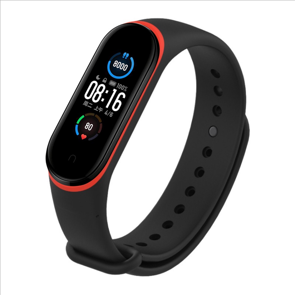 Deffrun-Dual-Color-Silicone-Watch-Band-Replacement-Watch-Strap-for-Xiaomi-mi-band-5-Non-original-1700312-5