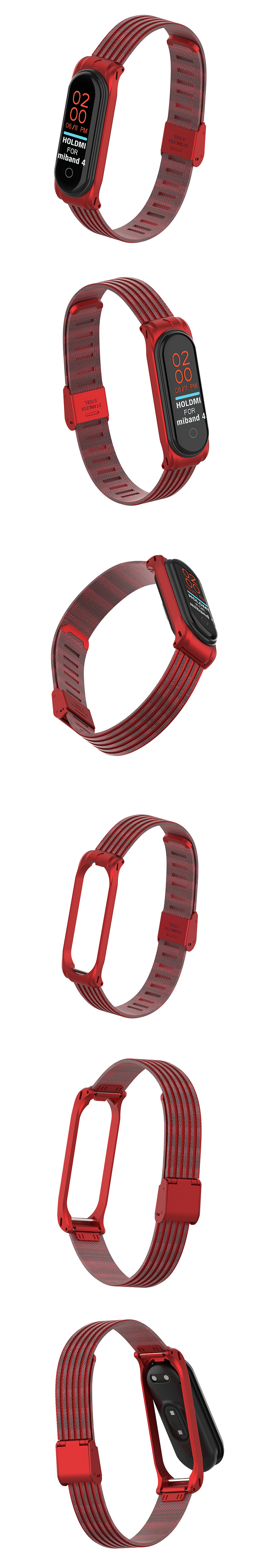 Metal-Wave-Style-Watch-Strap-Replacement-Watch-Band-for-Xiaomi-Miband-4-Non-original-1544024-2