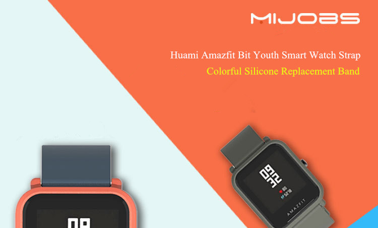 Mijobs-Color-Silicone-Replacement-Strap-for-Xiaomi-Amazfit-Bip-BIT-PACE-Lite-Youth-Smart-Watch--Non--1267866-1