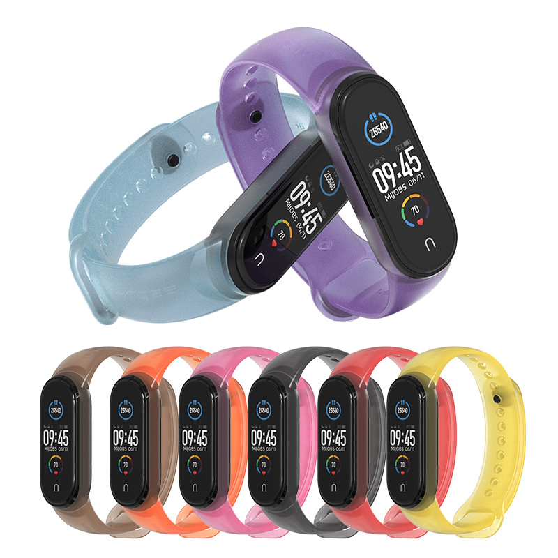 Mijobs-Colorful-Transparent-TPU-Watch-Band-Smart-Watch-Strap-for-Xiaomi-mi-band-5-Non-original-1702473-1