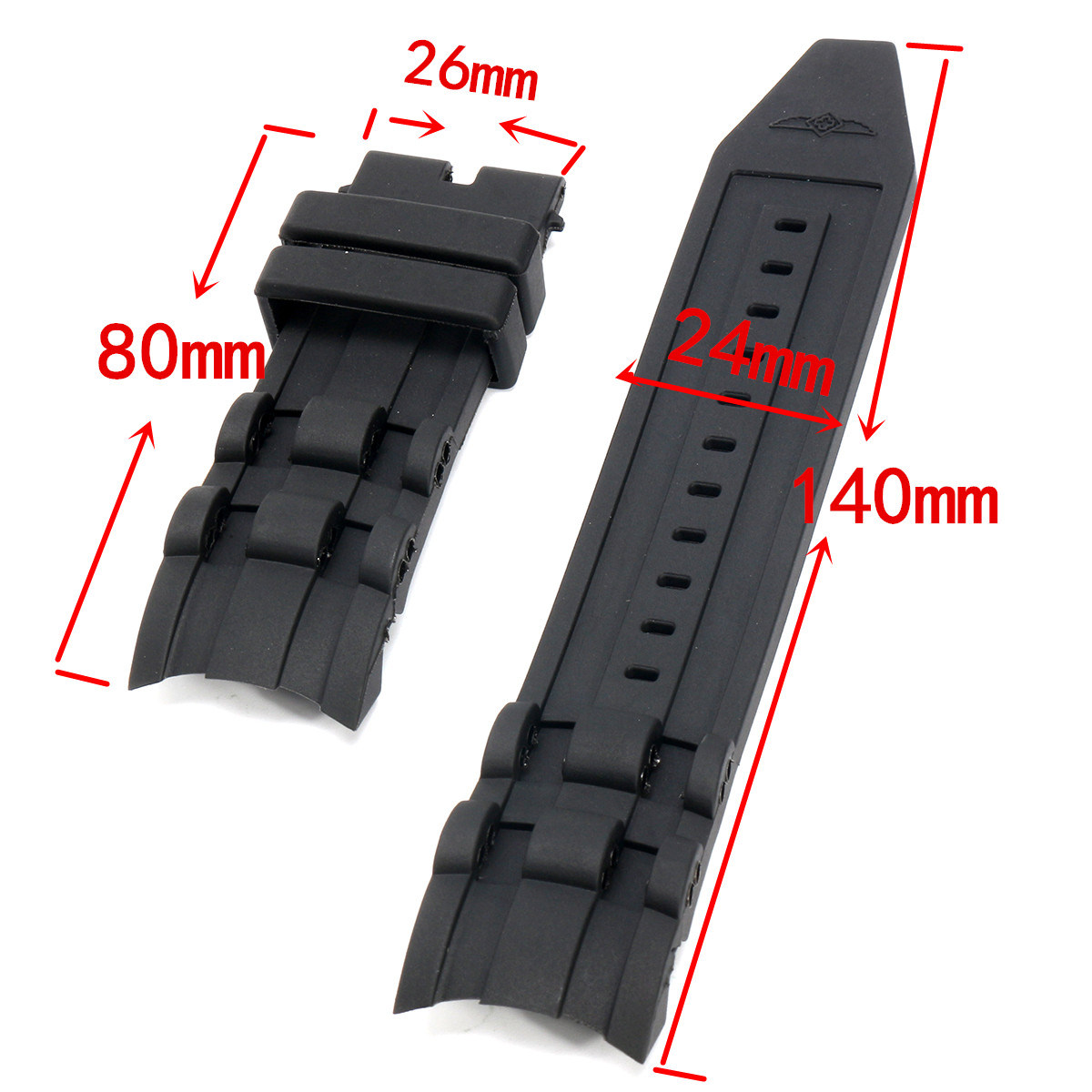 Replacement-220mm-26mm-Black-Rubber-Watch-Band-Strap-for-Invicta-Pro-Diver-1228561-3