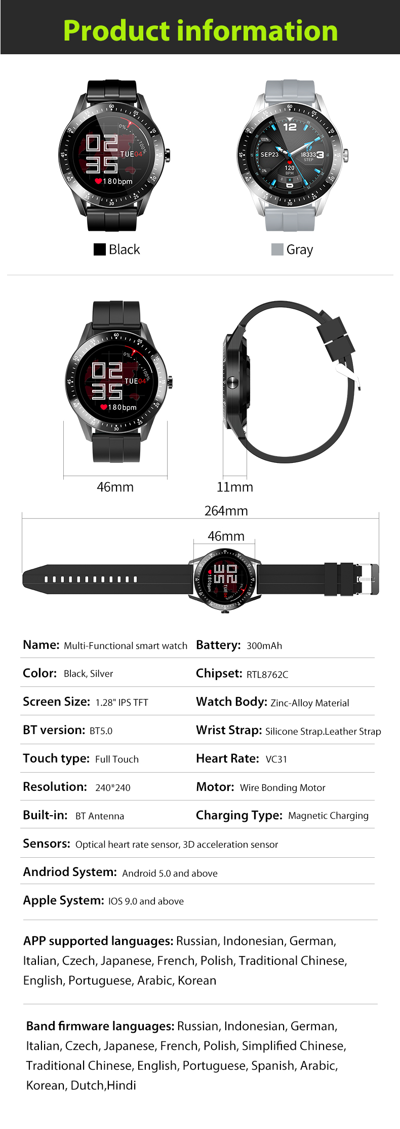 GOKOO-S11-128-inch-Full-Touch-Screen-Heart-Rate-Blood-Pressure-Monitor-24-Sports-Modes-300mAh-Large--1938647-13