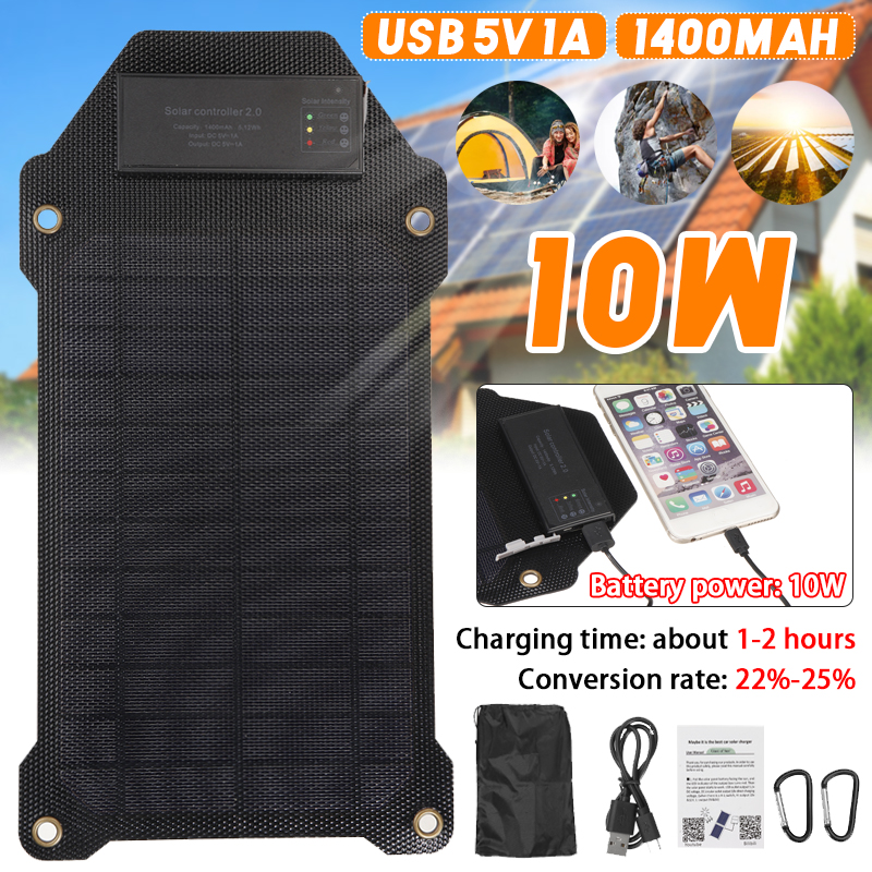 10W-Portable-Solar-Panel-Kit-USB-Charger-Kit-Water-Proof-Monocrystalline-Silicon-Solar-Power-Panel-1925208-1