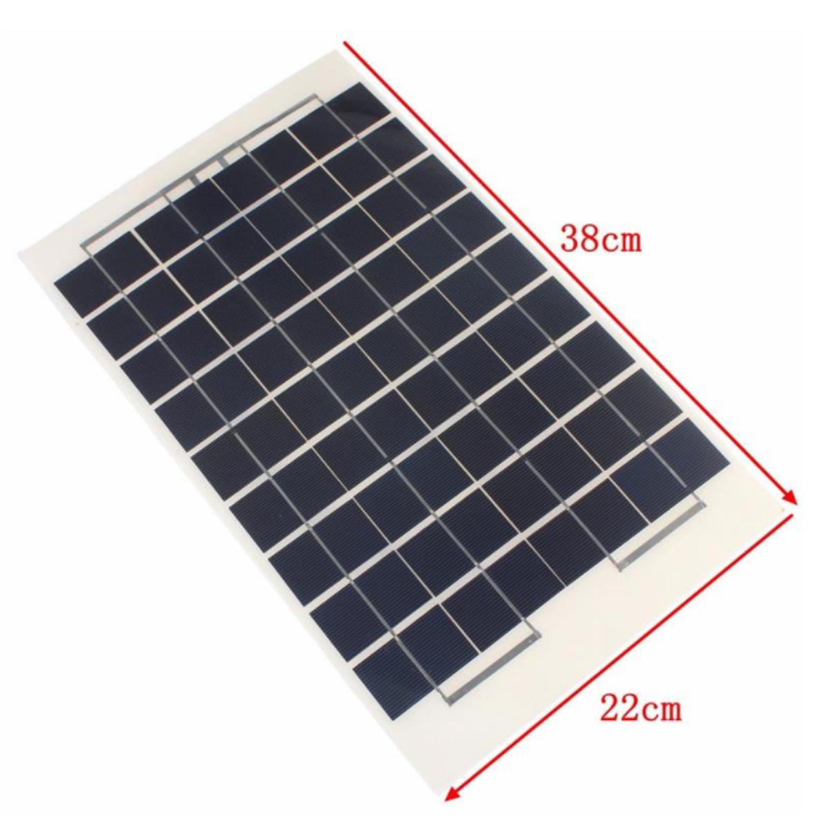 12V-10W-Solar-Panel-PolyCrystalline-Cells-DIY-Solar-Module-With-Block-Diode-2-Alligator-Clips-1301335-2