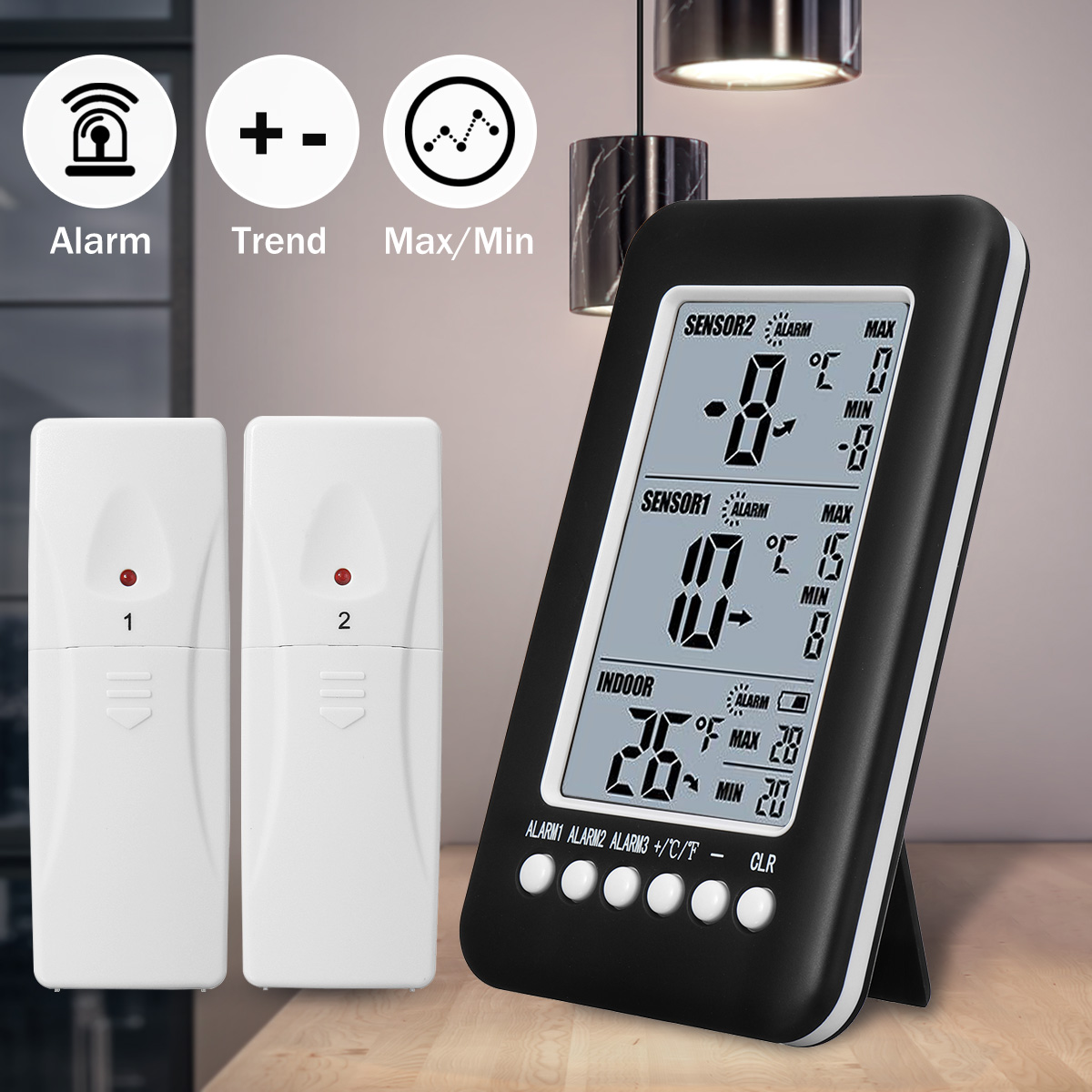 2-Sensor-Wireless-Freezer-Alarm-Digital-Thermometer-LCD-screen-Indoor-Outdoor-1317889-1