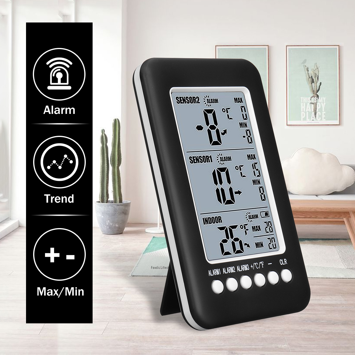2-Sensor-Wireless-Freezer-Alarm-Digital-Thermometer-LCD-screen-Indoor-Outdoor-1317889-2