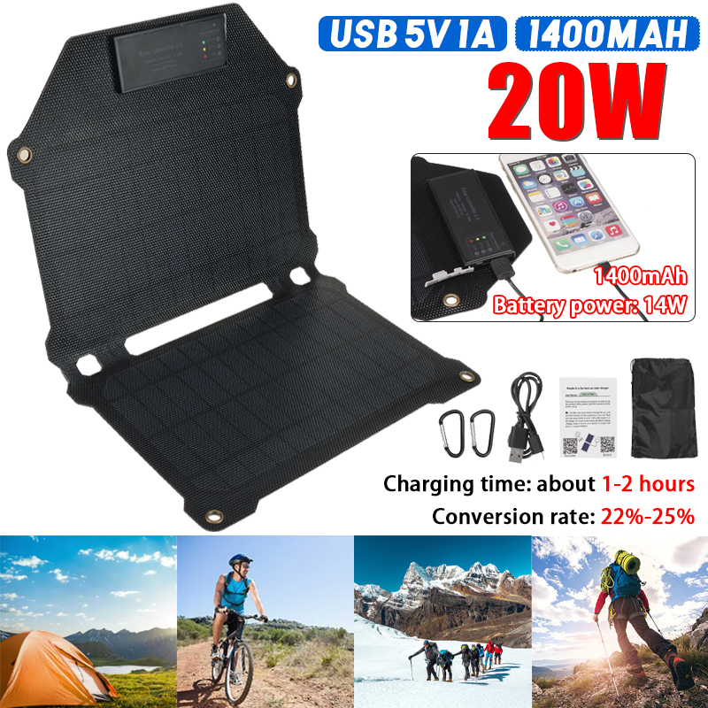 20W-Portable-Solar-Panel-Kit-USB-Charger-Kit-Waterproof-Monocrystalline-Silicon-Solar-Power-Bank-1924800-1