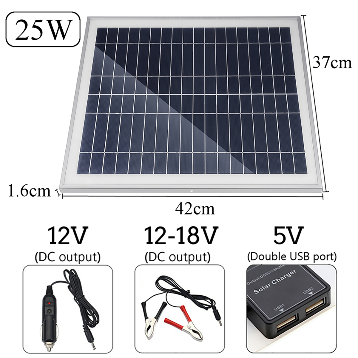 25W-Portable-Solar-Panel-Kit-DC-USB-Charging-Double-USB-Port-Suction-Cups-Camping-Traveling-1383680-1