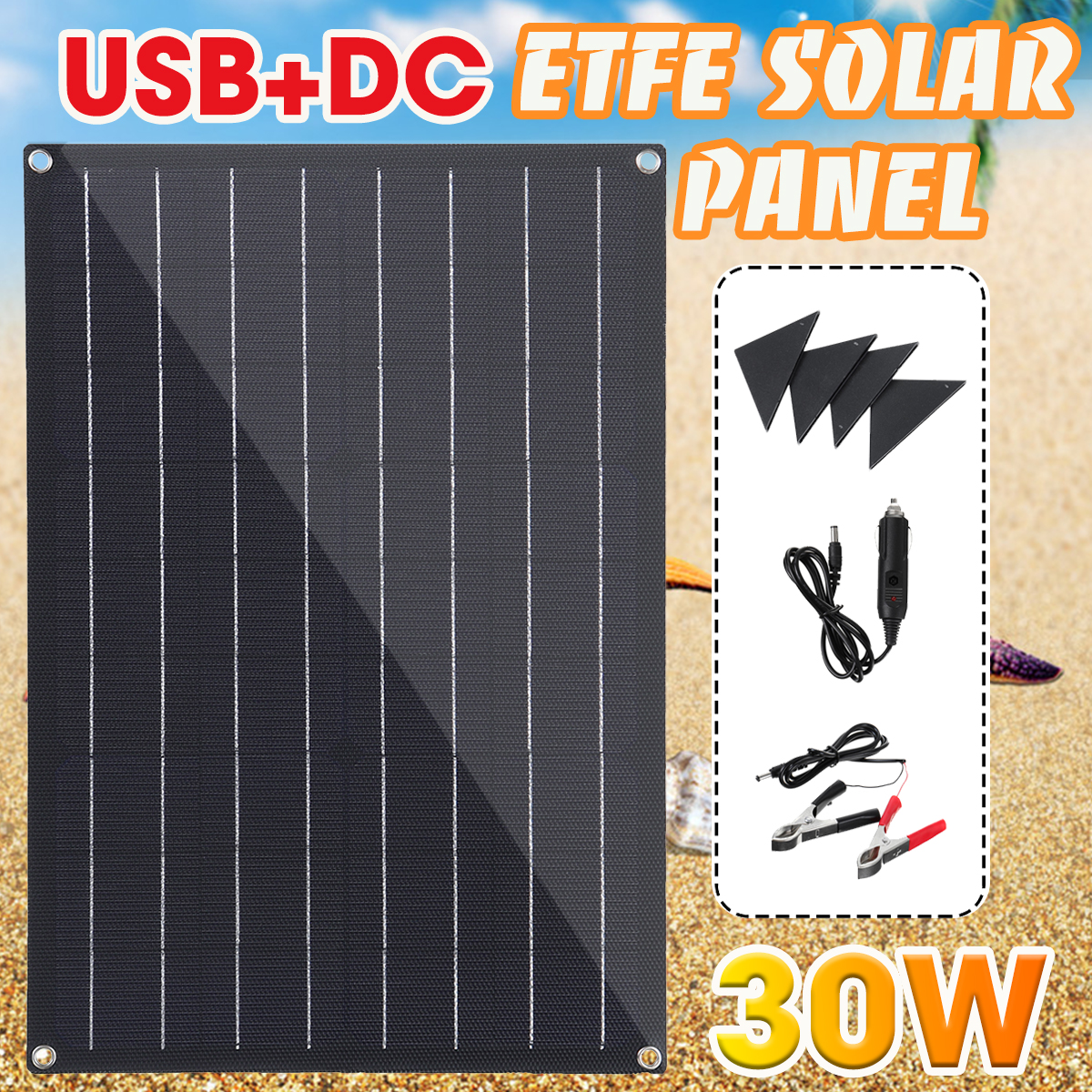 30W-ETFE-Solar-Panel-Waterproof-Car-Emergency-Charger-WIth-4-Protective-Corners-Double-USBDC-1614327-2