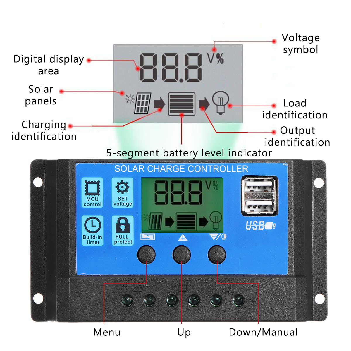 40W-Portable-Solar-Panel-Kit-Battery-Charger-Controller-Waterproof-For-Camping-Traveling-1830191-7