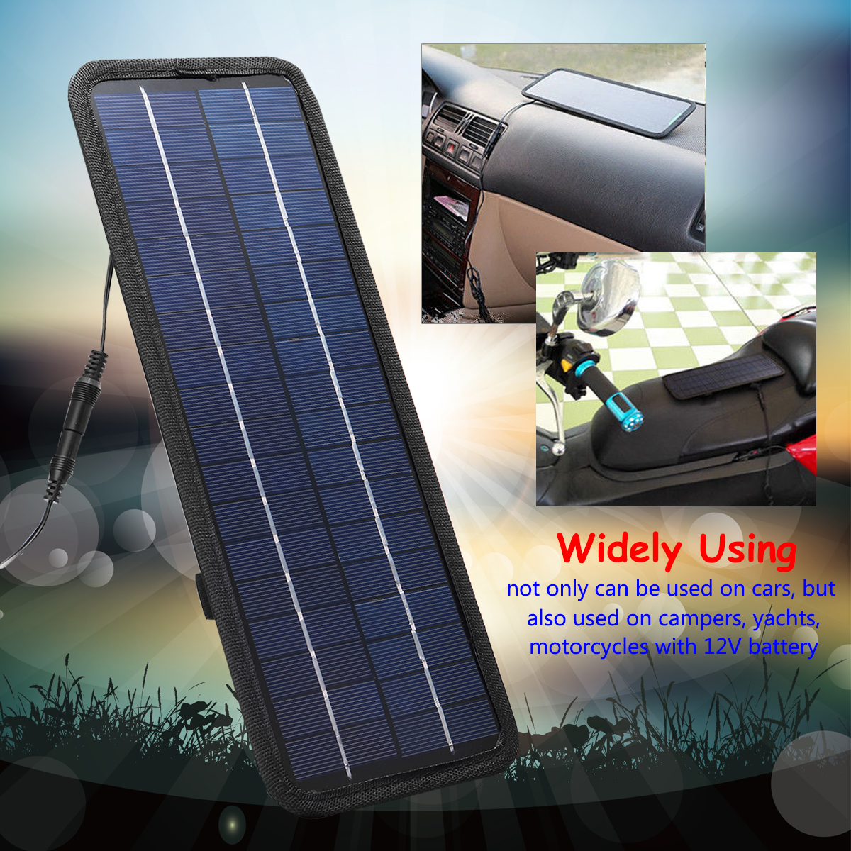 45W-12V-Solar-Panel-Trickle-Battery-Charger-System-Single-Crystal-Silicon-Waterproof--for-Boat-Auto-1336043-1